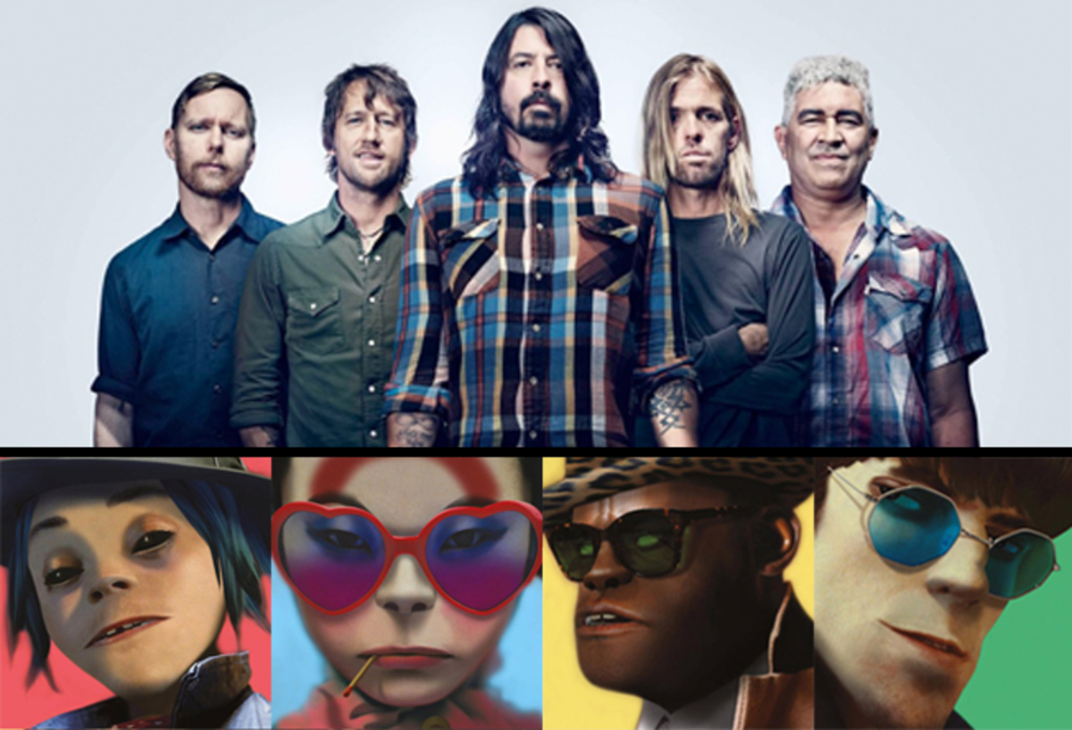 Foo Fighters e Gorillaz estarão no Brasil em março