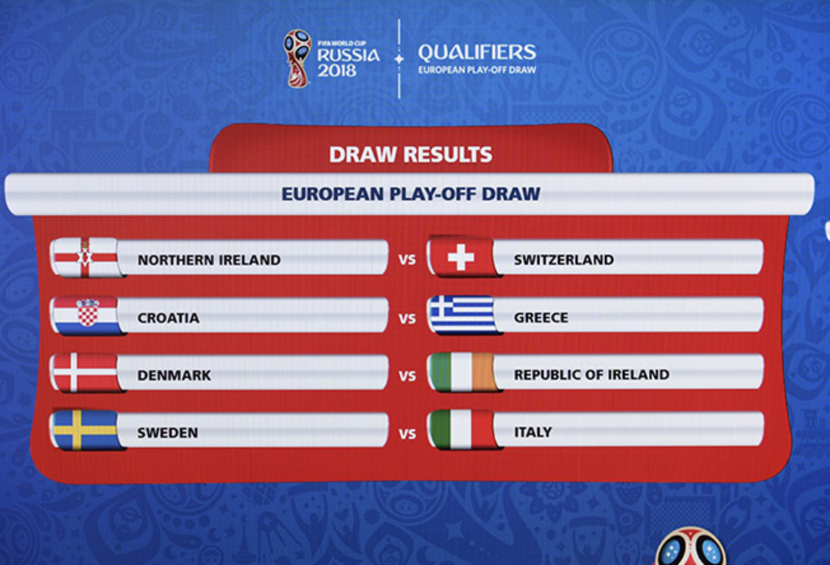 Definidos os confrontos da repescagem europeia para Copa 2018