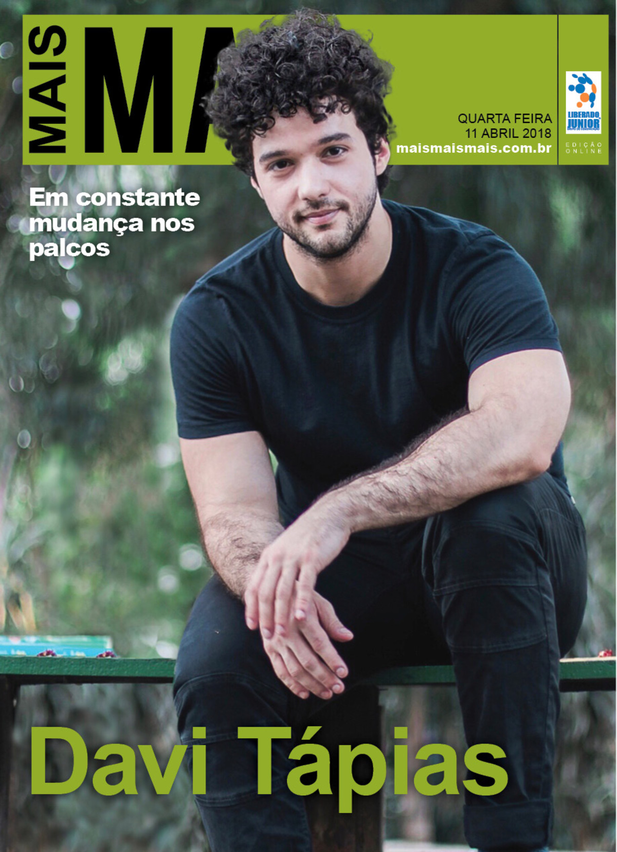 Davi Tápias foi capa da Revista Mais Mais Mais da última quarta (11)